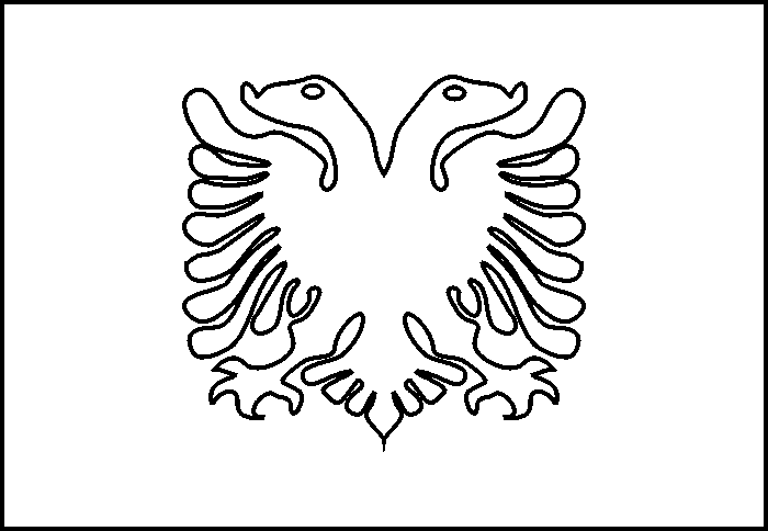coloring picture of Albania flag
