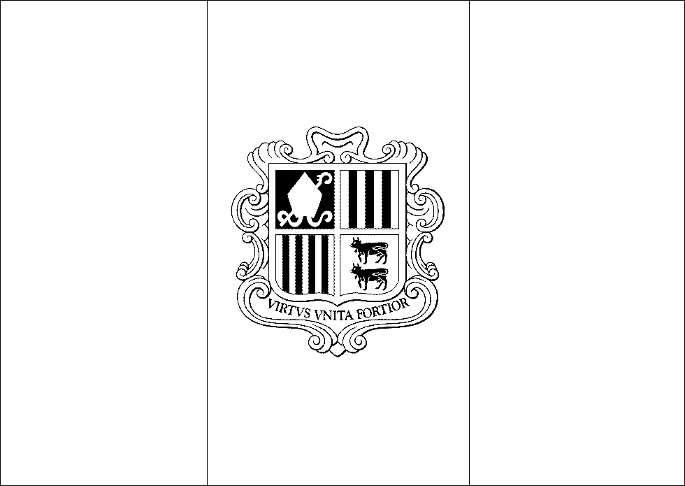 coloring picture of Andorra flag
