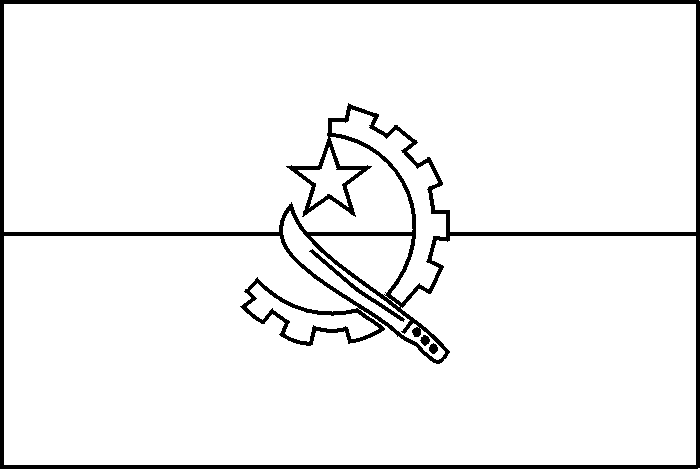 coloring picture of Angola flag