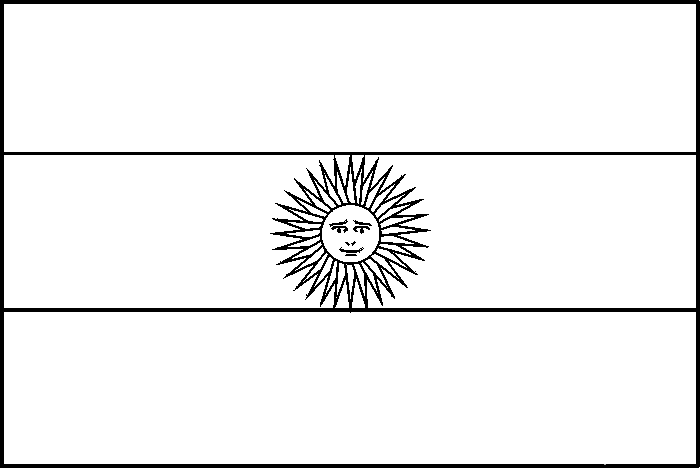 coloring picture of Argentina flag