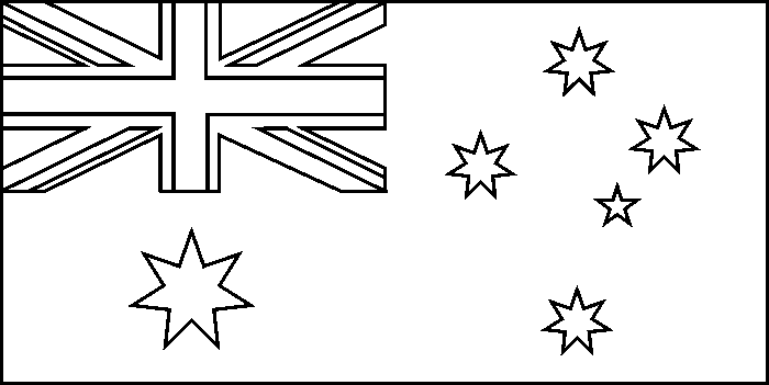 coloring picture of Australia flag