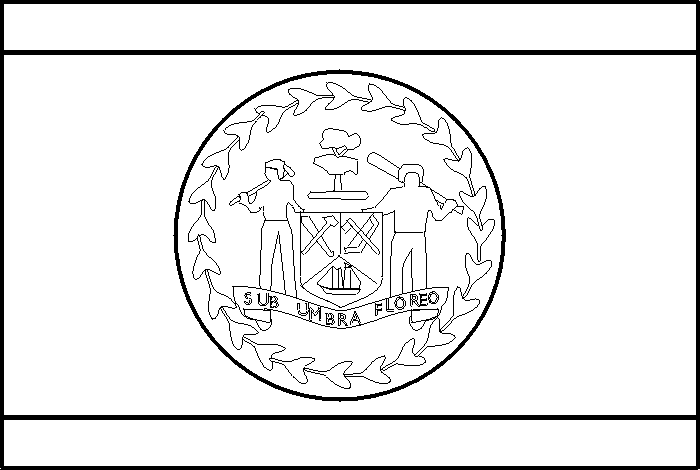 coloring picture of Belize flag