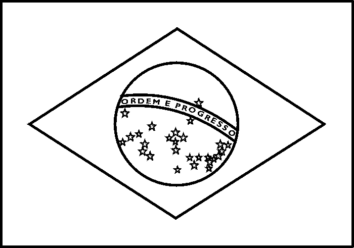 coloring picture of Brazil flag