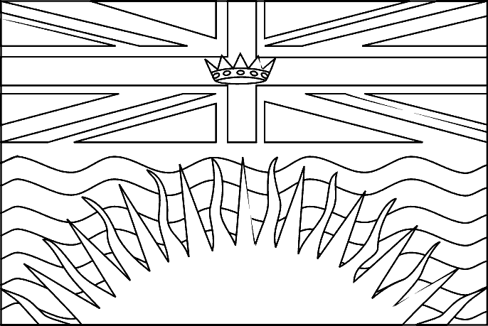 coloring picture of British Columbia flag