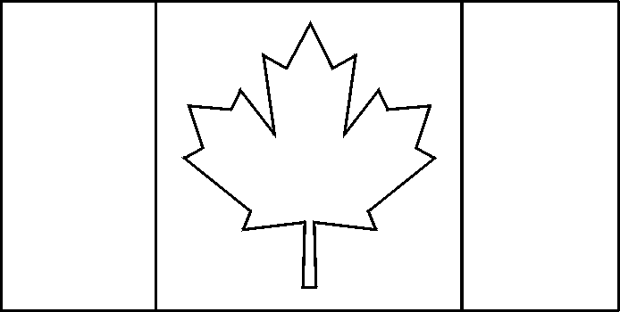 coloring picture of Canada flag