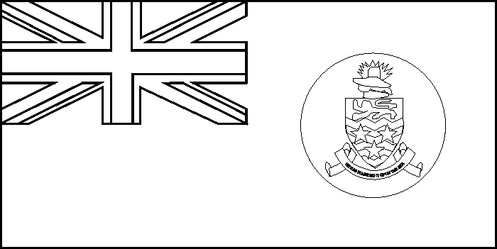 coloring picture of Cayman Islands flag