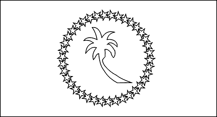 coloring picture of Chuuk flag
