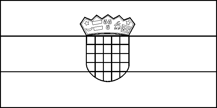 coloring picture of Croatia flag