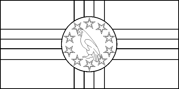 coloring picture of Dominica flag