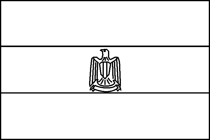 coloring picture of Egypt flag