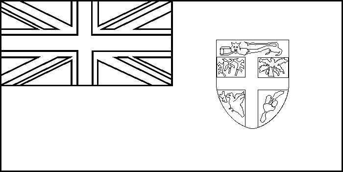 coloring picture of Fiji flag