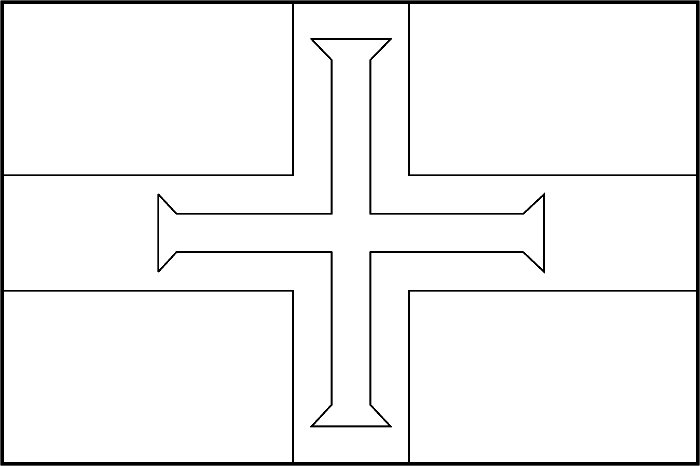 coloring picture of Guernsey flag