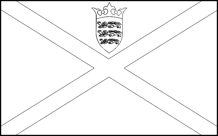 coloring picture of Jersey flag