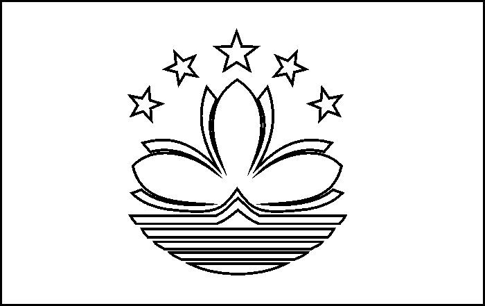 coloring picture of Macau flag