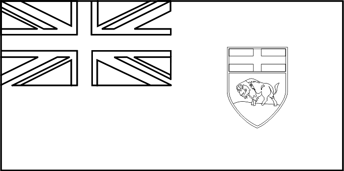 coloring picture of Manitoba flag