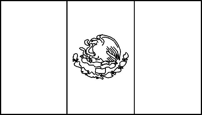 coloring picture of Mexico flag