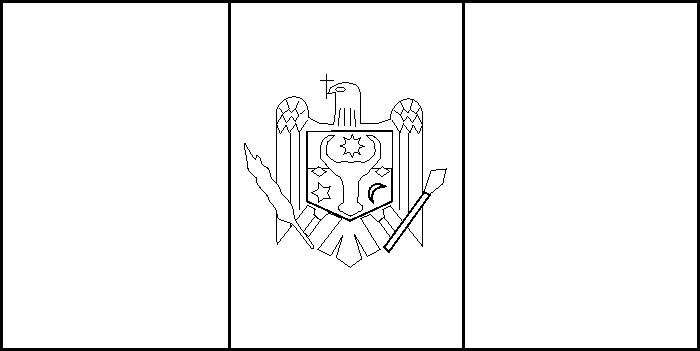 coloring picture of Moldova flag