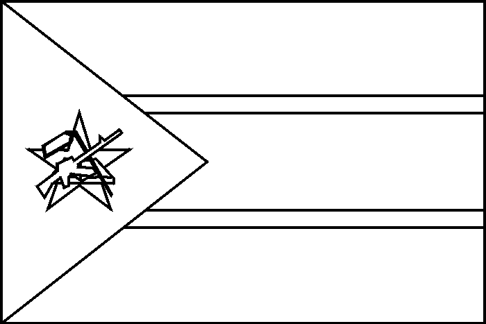 Mozambique Flag Coloring Picture