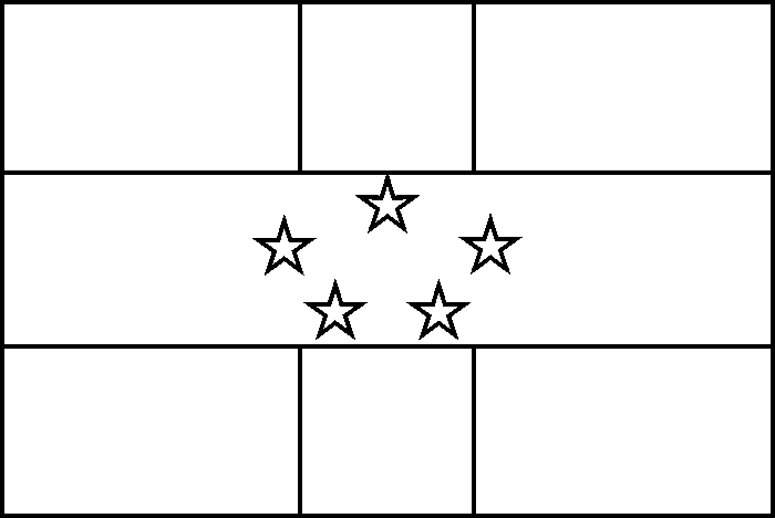 coloring picture of Netherlands Antilles flag
