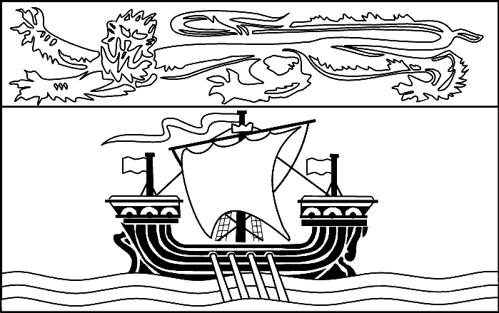 coloring picture of New Brunswick flag