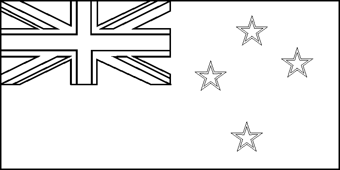 coloring picture of New Zealand flag