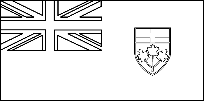 coloring picture of Ontario flag