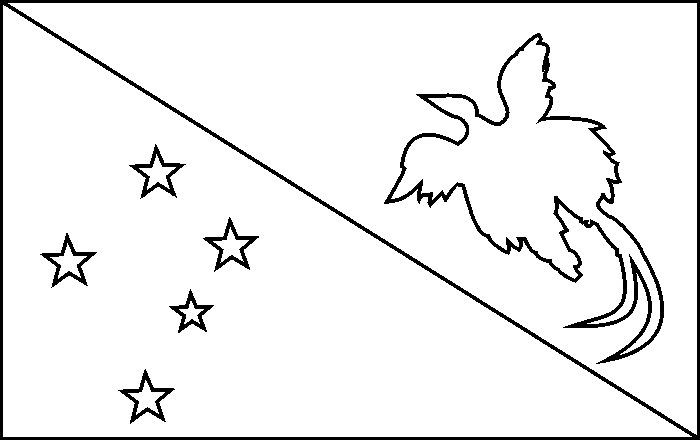 coloring picture of Papua New Guinea flag