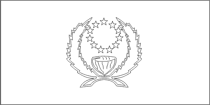 coloring picture of Pohnpei flag