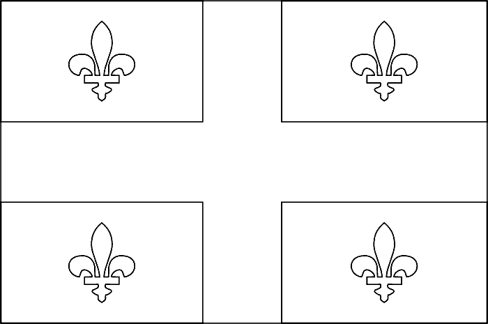 coloring picture of Quebec flag