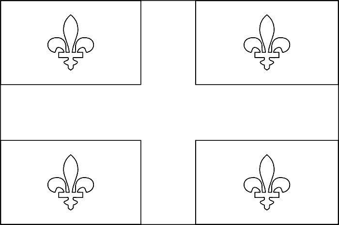 Quebec flag coloring picture