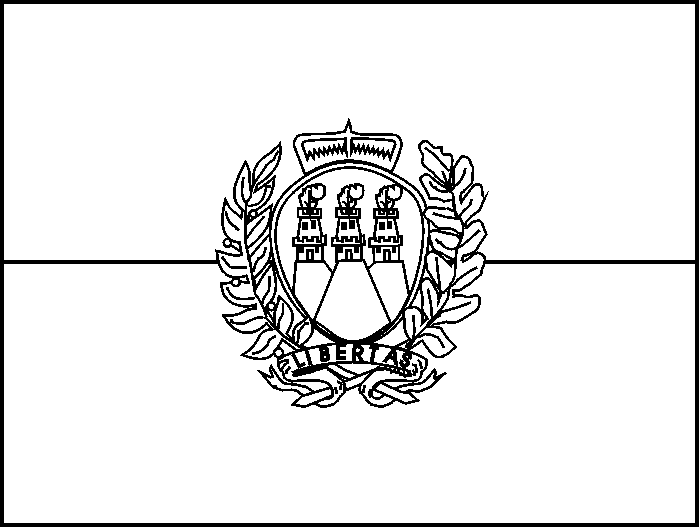 coloring picture of San Marino flag