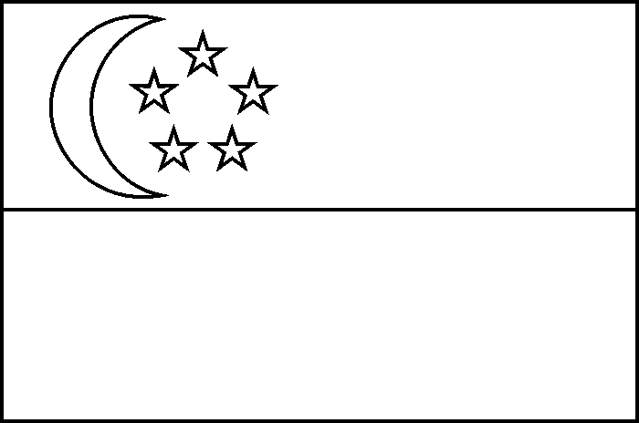 coloring picture of Singapore flag