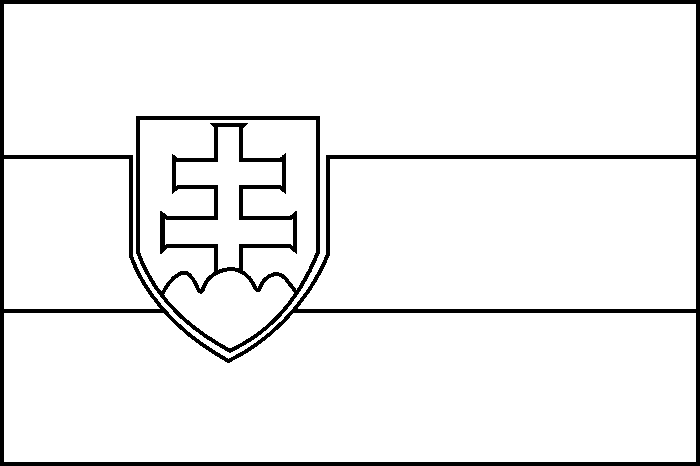 coloring picture of Slovakia flag