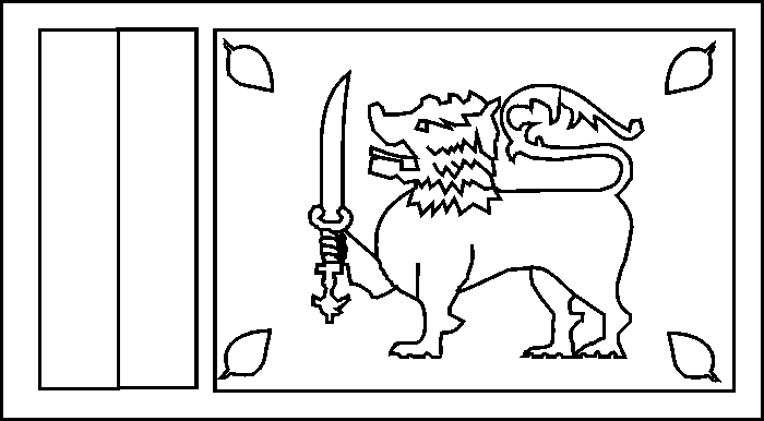 coloring picture of Sri Lanka flag