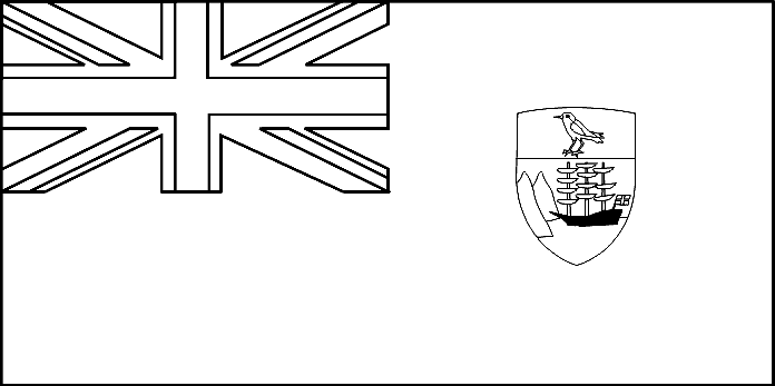 coloring picture of St Helena flag