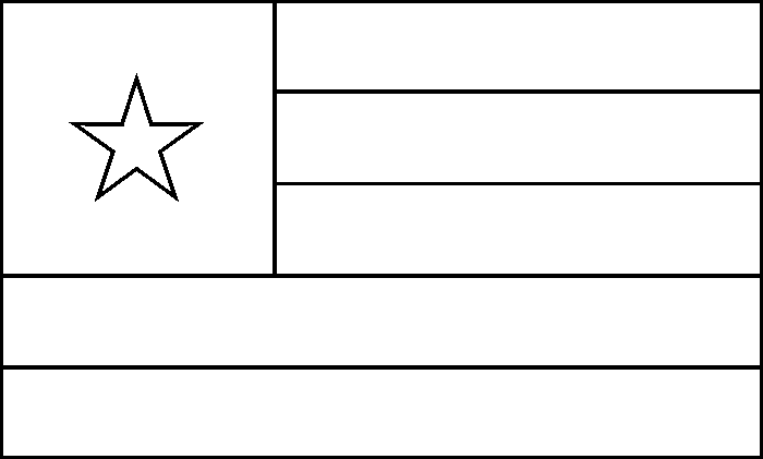 coloring picture of Togo flag