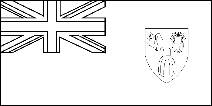 coloring picture of Turks and Caicos Islands flag