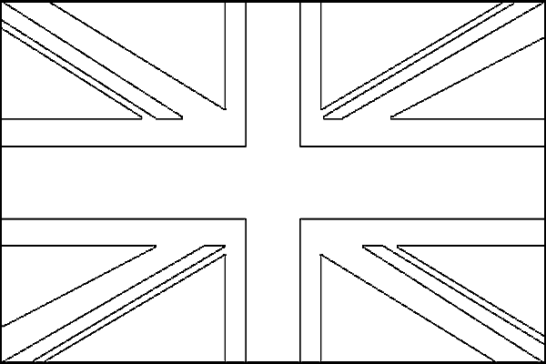 coloring picture of United Kingdom flag