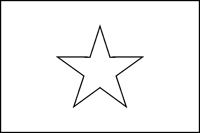 coloring picture of Vietnam flag