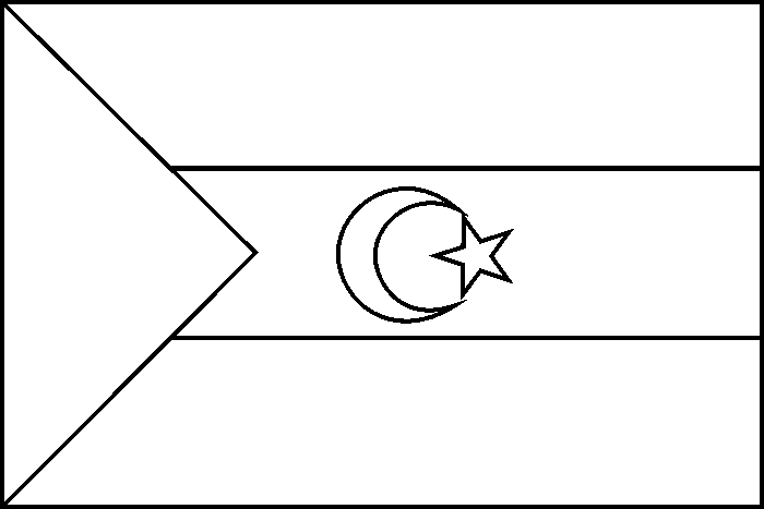 coloring picture of Western Sahara flag