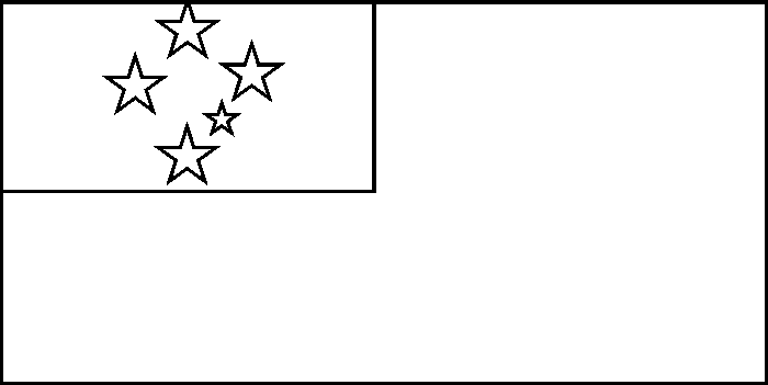 coloring picture of Western Samoa flag