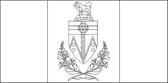 coloring picture of Yukon flag