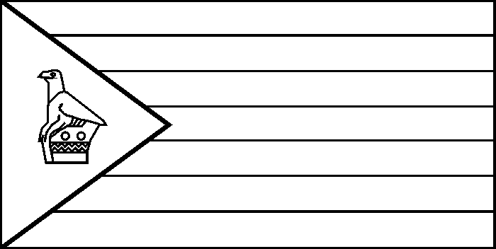 coloring picture of Zimbabwe flag