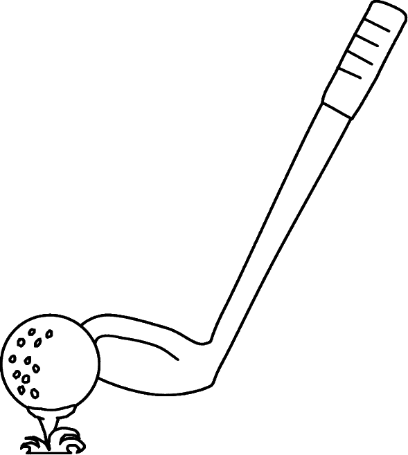 golf stick and ball