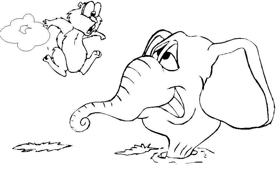 Groundhog with an elephant