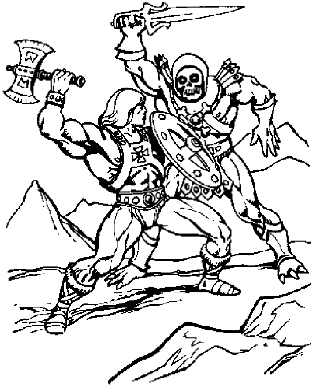 He Man fighting Skeletor