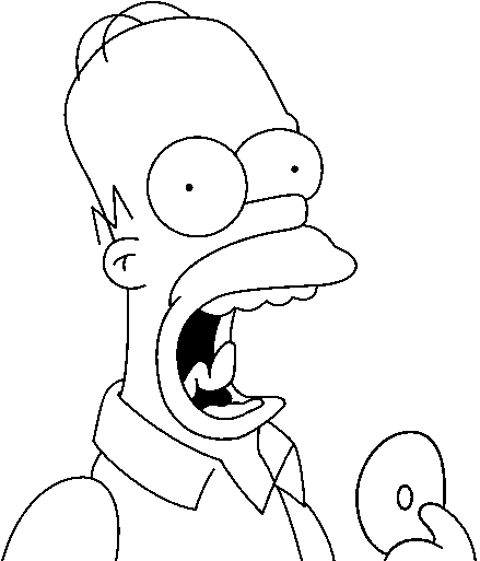 Homer Simpson eats a donut