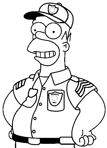 Homer is a policeman