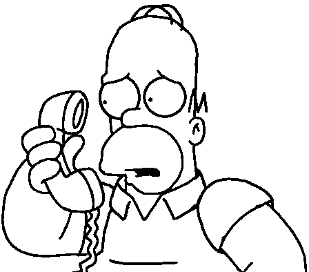 Homer on the phone