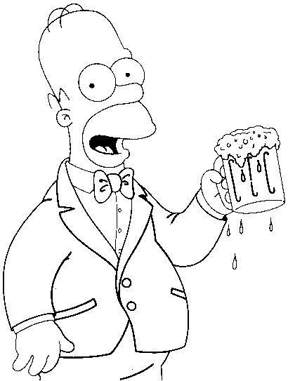 Homer with a beer